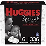 Hypoallergenic Baby Wipes, Unscented, Huggies Special Delivery Baby Diaper Wipes, 6 Flip-Top Packs (336 Wipes Total)